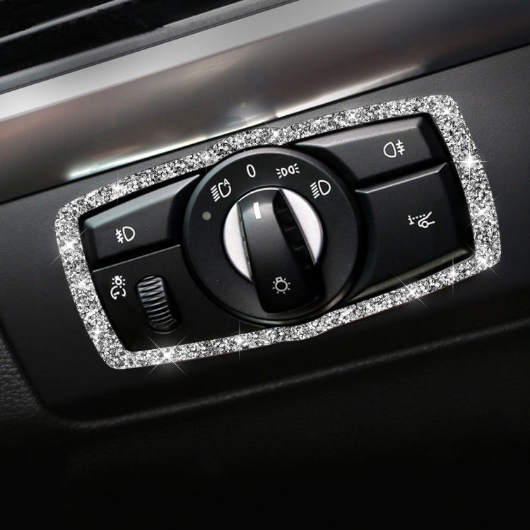 For BMW X5 E70 / X6 E71 2008-2013 Car Headlight Switch Frame Diamond Decoration Sticker