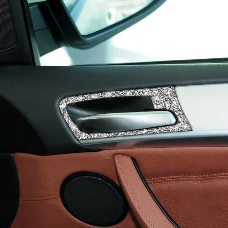 For BMW X5 E70 / X6 E71 2008-2014 Car Door Inner Handle Frame Diamond Decoration Sticker