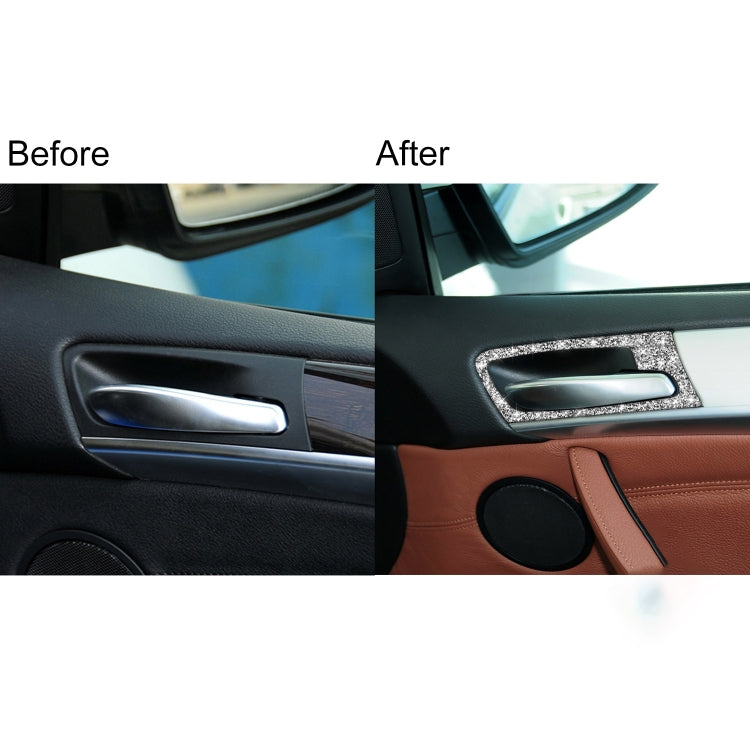 For BMW X5 E70 / X6 E71 2008-2014 Car Door Inner Handle Frame Diamond Decoration Sticker