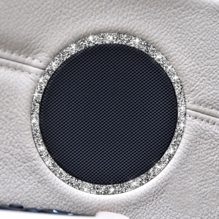 For BMW E70 2008-2013 / E71 2008-2014 4pcs Car Horn Circle Diamond Decoration Sticker