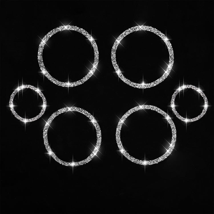 For BMW E70 2008-2013 / E71 2008-2014 6pcs Car Horn Circle Diamond Decoration Sticker