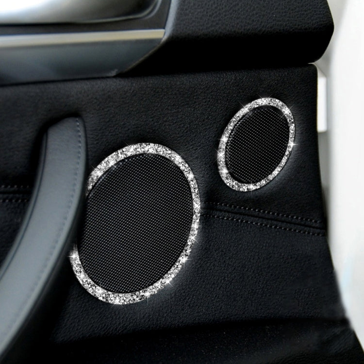 For BMW E70 2008-2013 / E71 2008-2014 6pcs Car Horn Circle Diamond Decoration Sticker