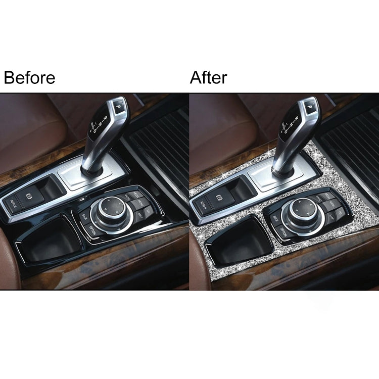 For BMW X5 E70 2008-2013 / X6 E71 2009-2014 Car Gear Panel Diamond Decoration Sticker