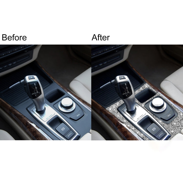 For BMW X5 E70 2008-2013 / X6 E71 2009-2014 Car Gear Panel Diamond Decoration Sticker