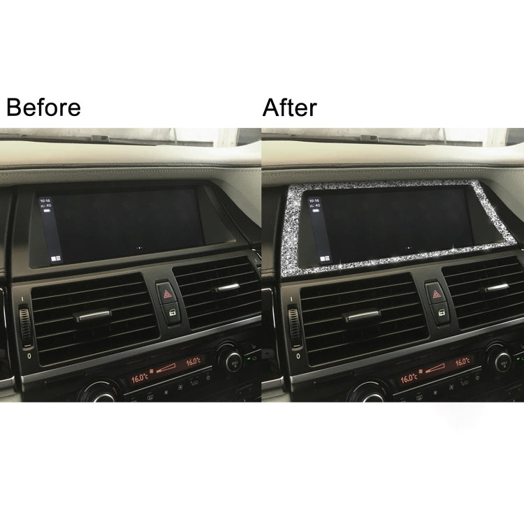 For BMW X5 E70 / X6 E71 2008-2013 Car Navigation Frame Diamond Decoration Sticker