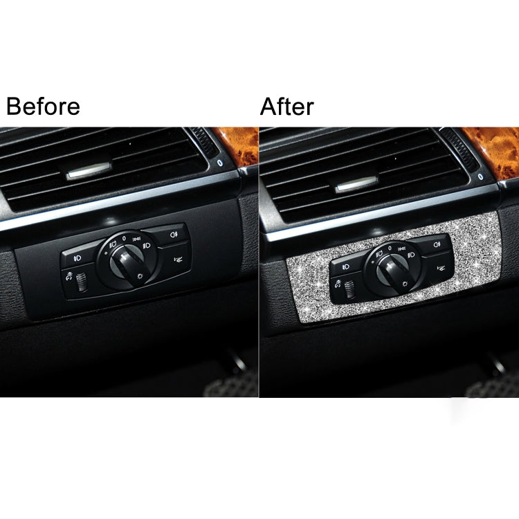 For BMW X5 E70 / X6 E71 2008-2013 Car Headlight Panel Diamond Decoration Sticker