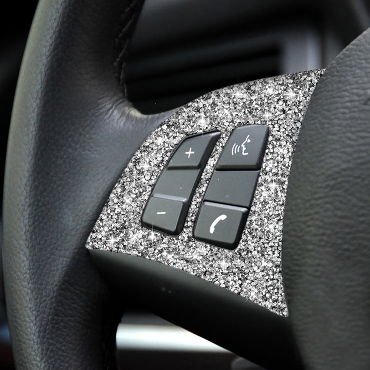 For BMW X5 E70 2008-2013 2pcs Car Steering Wheel Buttons Diamond Decoration Sticker
