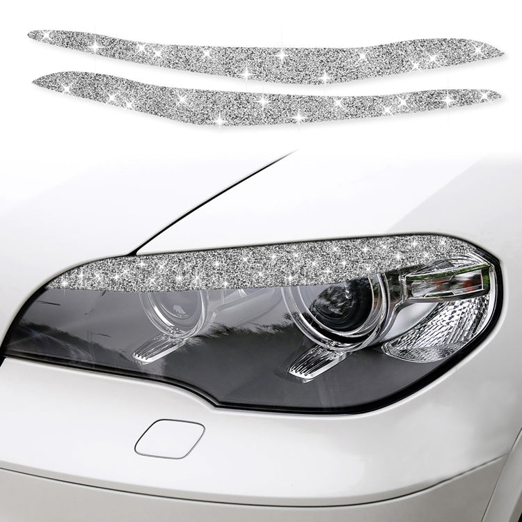 For BMW X5 E70 2010-2012 Car Light Eyebrow Diamond Decoration Sticker