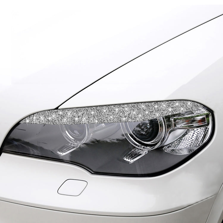 For BMW X5 E70 2010-2012 Car Light Eyebrow Diamond Decoration Sticker