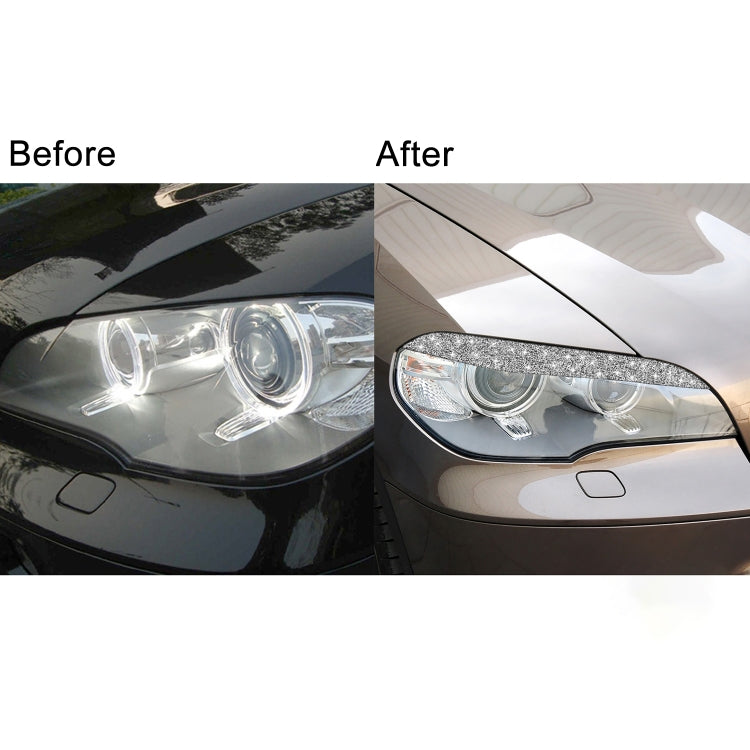 For BMW X5 E70 2010-2012 Car Light Eyebrow Diamond Decoration Sticker
