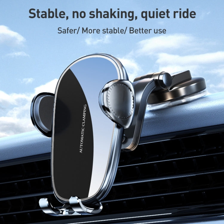 D6 Mechanical Locking Wireless Fast Charging Air Outlet Car Holder