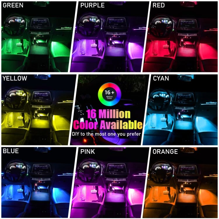 G4 Car USB RGB Foot LED Atmosphere Light with APP Control
