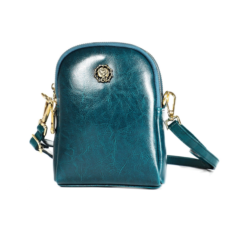6062 Lady Retro Oil Wax Leather Shoulder Bag Small Phone bag