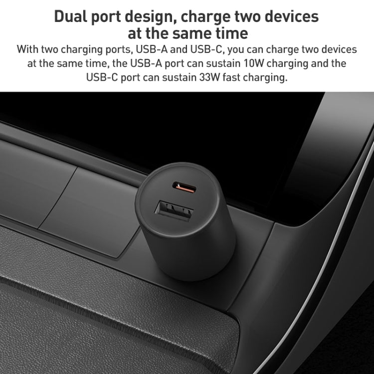 Original Xiaomi 43W Dual Ports USB + USB-C / Type-C Car Charger 1A1C