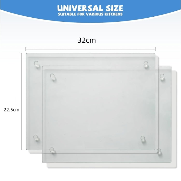 YX078 2pcs / Set Transparent Acrylic Non Slip Cutting Board