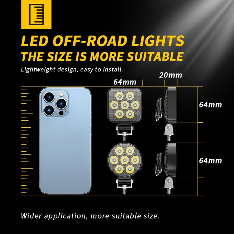 9-30V 12W 6000K 2.5 inch Car LED Engineering Auxiliary Light
