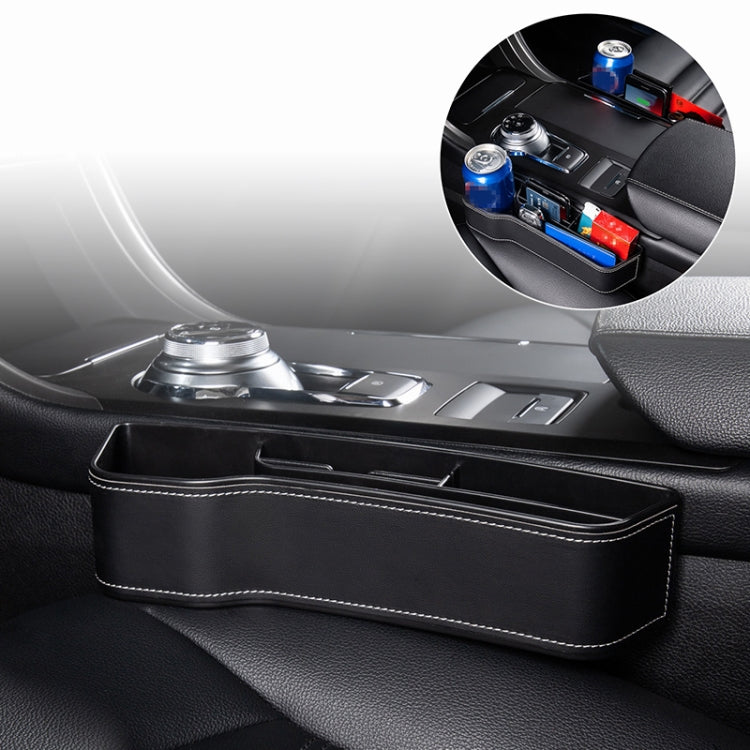 Versatile Leather Console Organiser with Cup Holder and Side Storage for Car