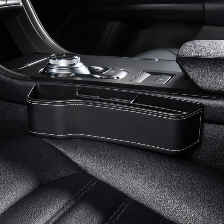 Versatile Leather Console Organiser with Cup Holder and Side Storage for Car