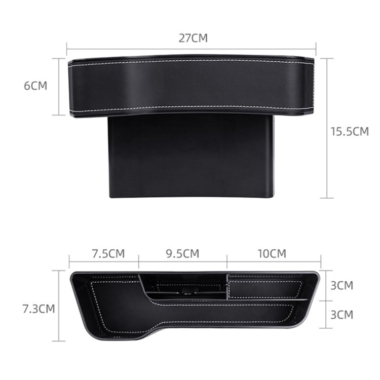 Versatile Leather Console Organiser with Cup Holder and Side Storage for Car