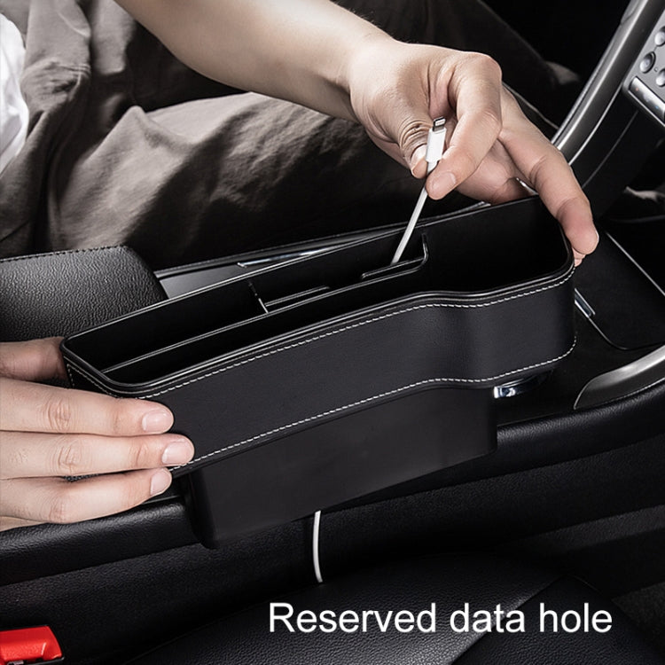 Versatile Leather Console Organiser with Cup Holder and Side Storage for Car