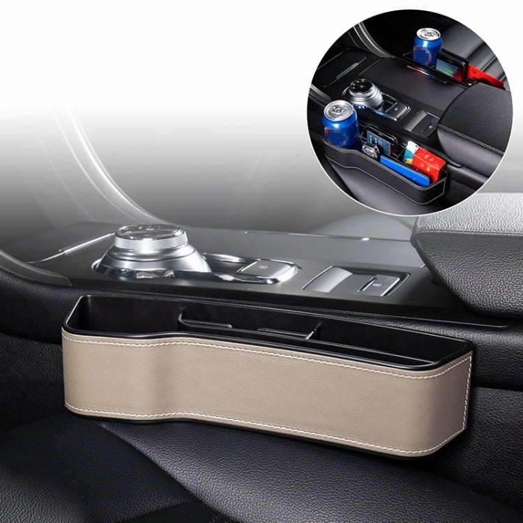 Versatile Leather Console Organiser with Cup Holder and Side Storage for Car