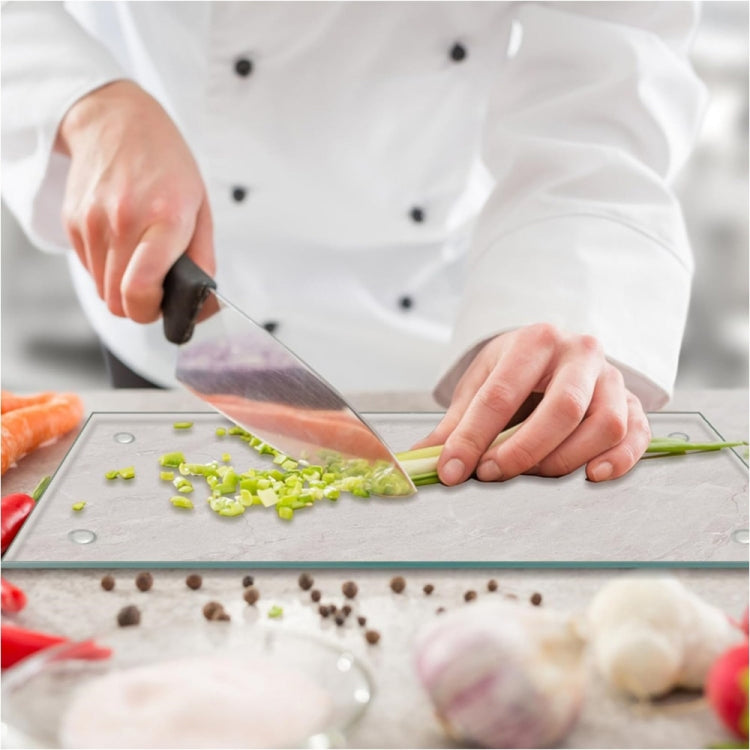 Transparent Acrylic Rectangular Cutting Board with Anti-Slip Mat, Size: 40x30x0.3cm