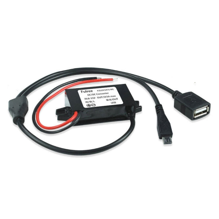 12V to 5V 3A Car Power Converter DC Module Voltage Regulator, Type-C Elbow, Type-C Straight, USB Female with Ears, Dual USB Female, USB+Micro USB, USB+mini, Dual USB with Ears, 2 in 1 Dual USB Female