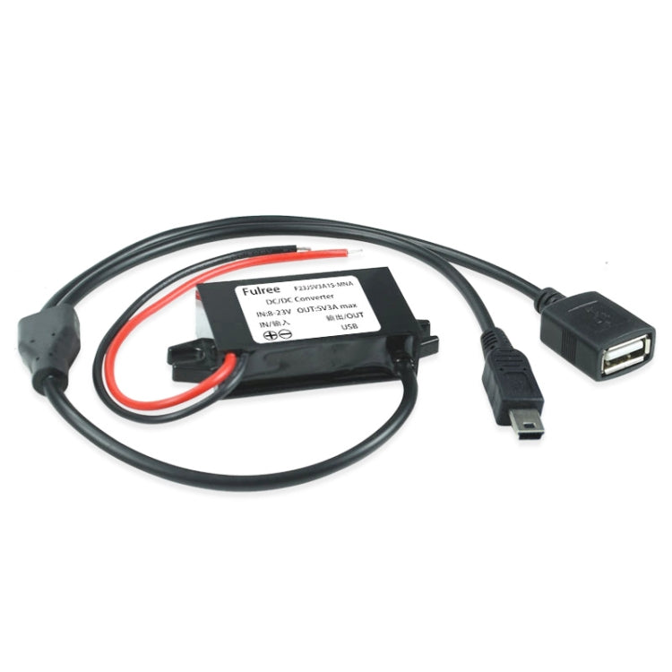 12V to 5V 3A Car Power Converter DC Module Voltage Regulator, Type-C Elbow, Type-C Straight, USB Female with Ears, Dual USB Female, USB+Micro USB, USB+mini, Dual USB with Ears, 2 in 1 Dual USB Female