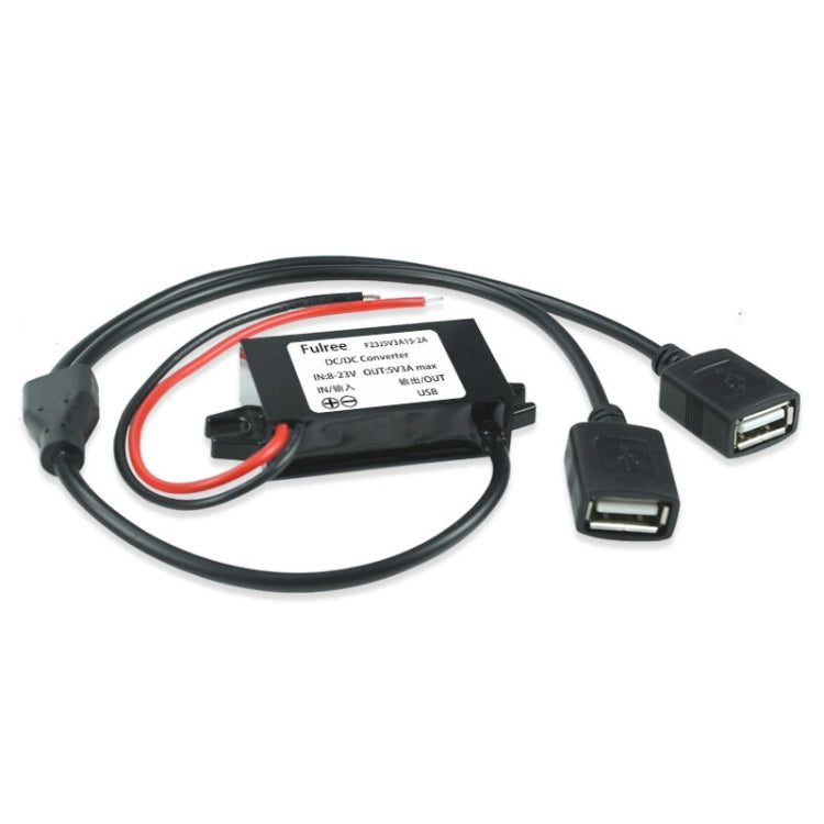 12V to 5V 3A Car Power Converter DC Module Voltage Regulator, Type-C Elbow, Type-C Straight, USB Female with Ears, Dual USB Female, USB+Micro USB, USB+mini, Dual USB with Ears, 2 in 1 Dual USB Female