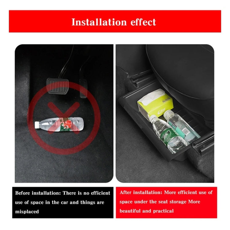 For Tesla Model Y 2021-2023 TPE Storage Organizer Under Car Seat