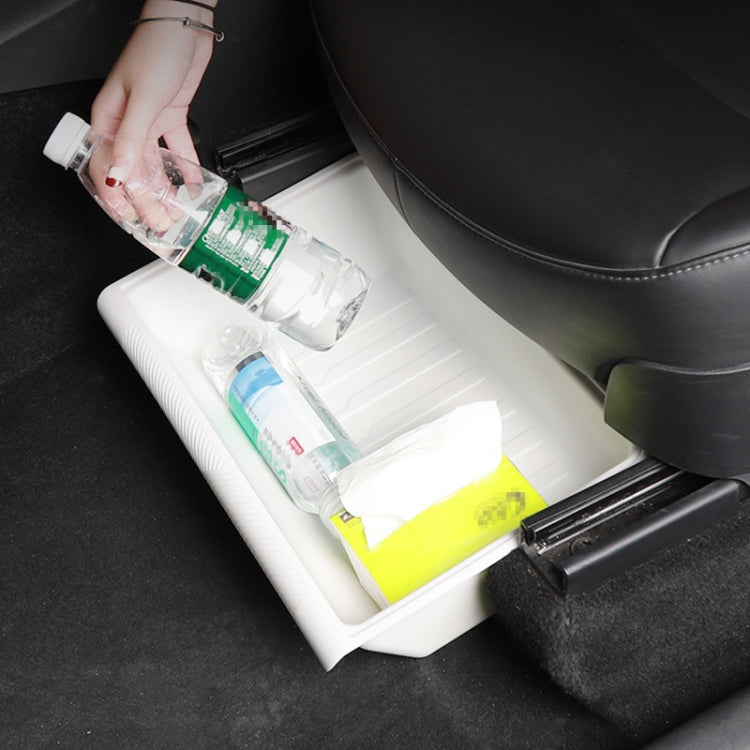 For Tesla Model Y 2021-2023 TPE Storage Organizer Under Car Seat