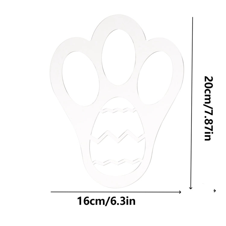 Acrylic Easter Bunny Footprint Template