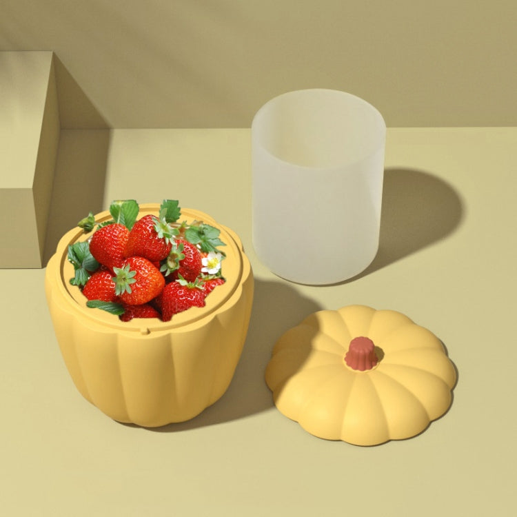Silicone Pumpkin Double Ice Bucket with Lid