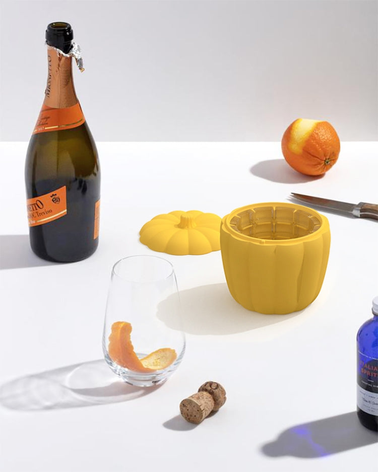 Silicone Pumpkin Double Ice Bucket with Lid
