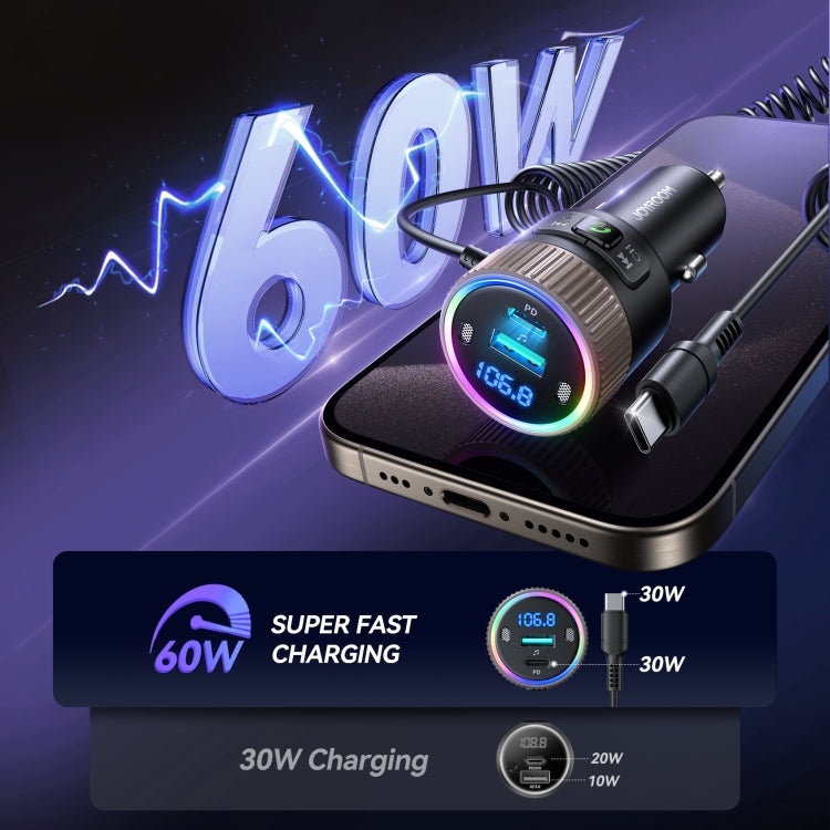 JOYROOM JR-CCB02 Car Bluetooth 5.4 Wireless Transmitter MP3 Player