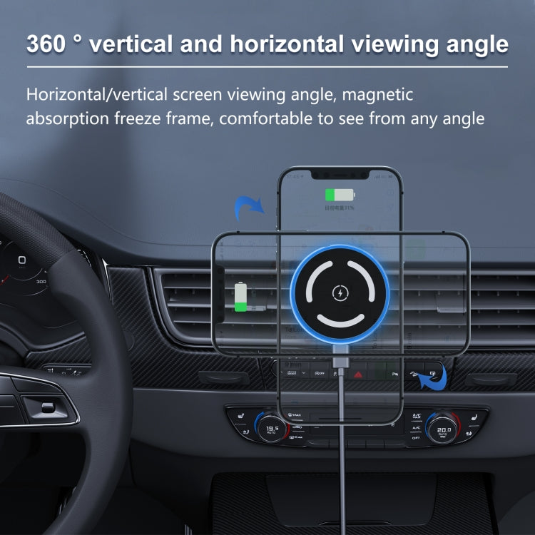 M68 15W Magnetic Wireless Charging Car Holder