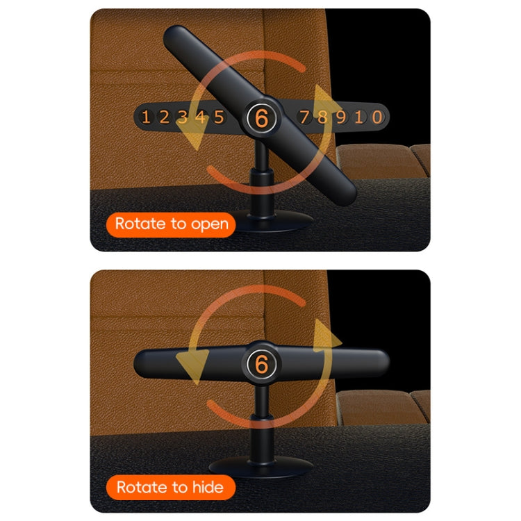 3R-2167 Creative Windmill Rotating Hidden Temporary Car Parking Card