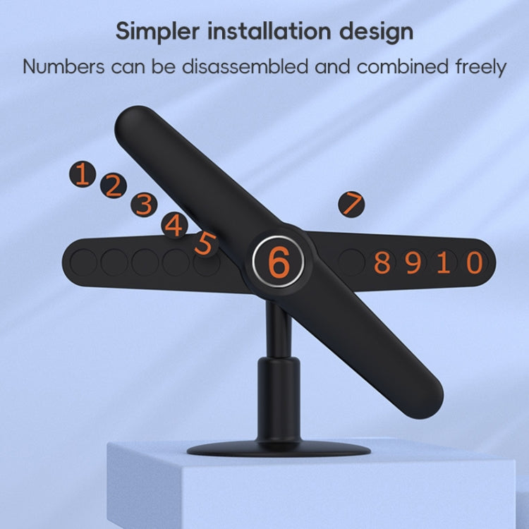 3R-2167 Creative Windmill Rotating Hidden Temporary Car Parking Card