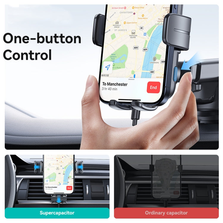 USAMS CD229 15W Accurate Aligment Wireless Charging Car Phone Holder with Suction Cup