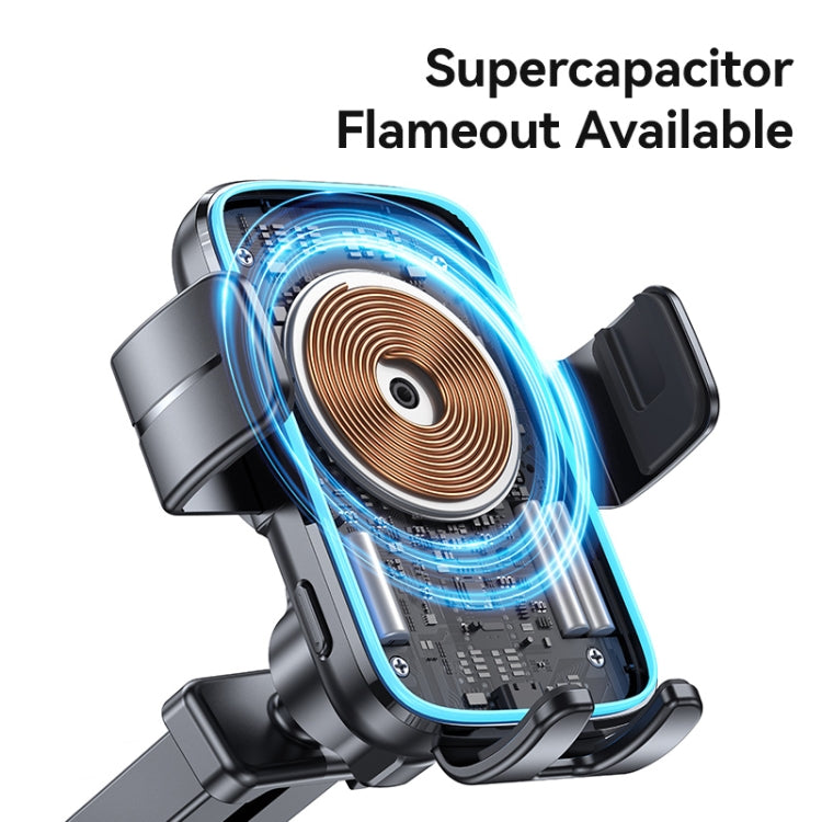 USAMS CD229 15W Accurate Aligment Wireless Charging Car Phone Holder with Suction Cup