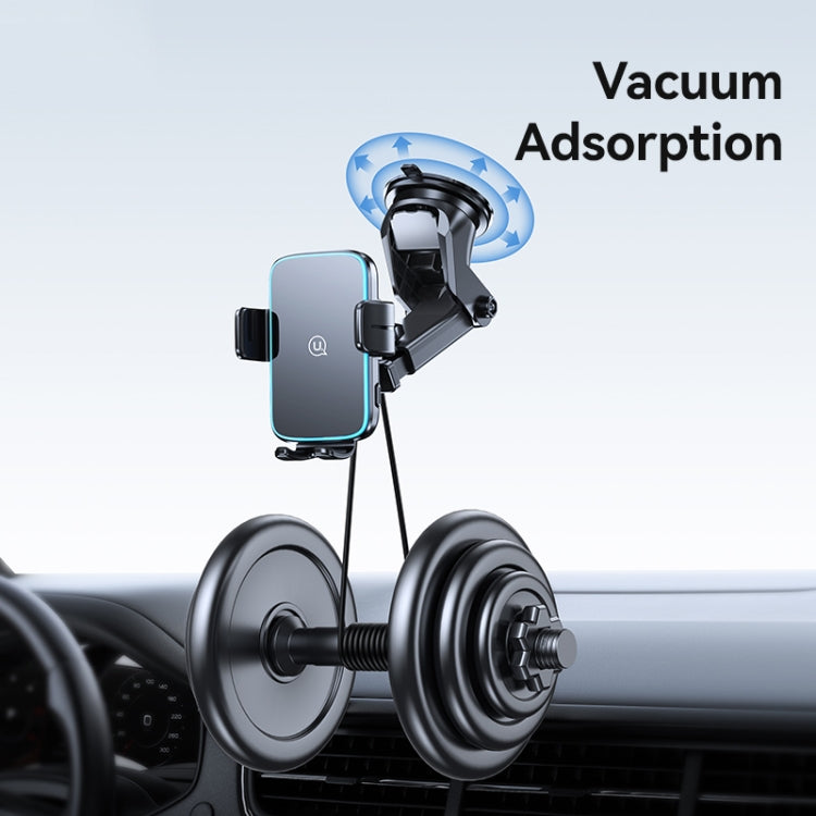 USAMS CD229 15W Accurate Aligment Wireless Charging Car Phone Holder with Suction Cup