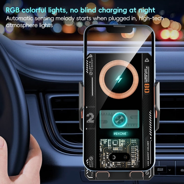 WEKOME WP-U208 15W Mechanical Transparent Wireless Charging Car Holder