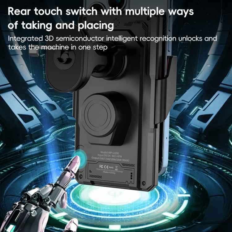 WEKOME WP-U208 15W Mechanical Transparent Wireless Charging Car Holder