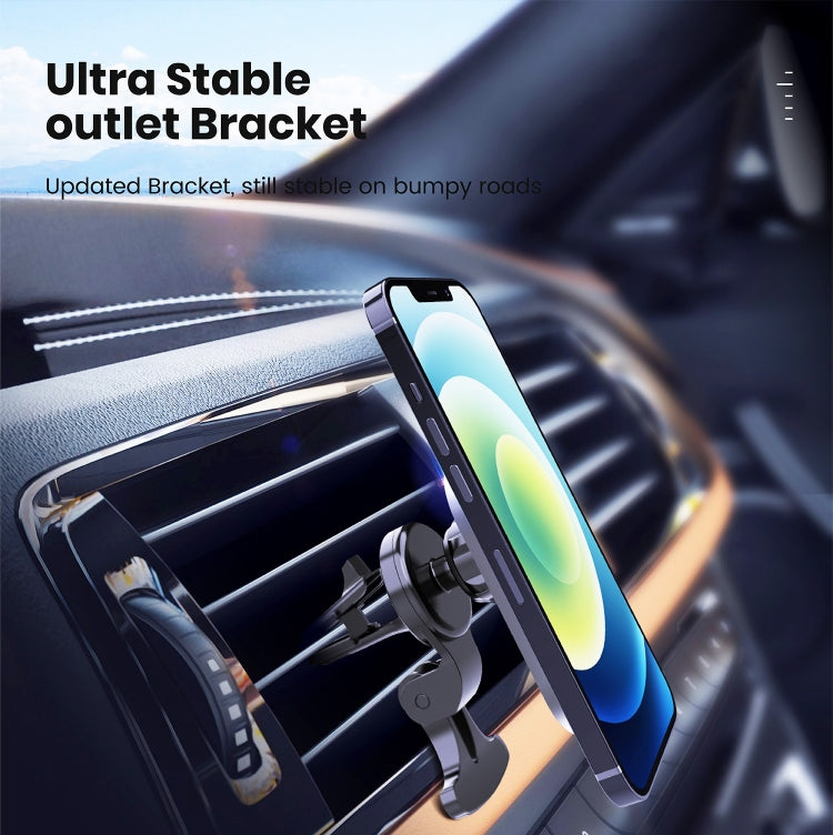 CW12 15W Max QI Standard Magnetic Wireless Charging Car Holder