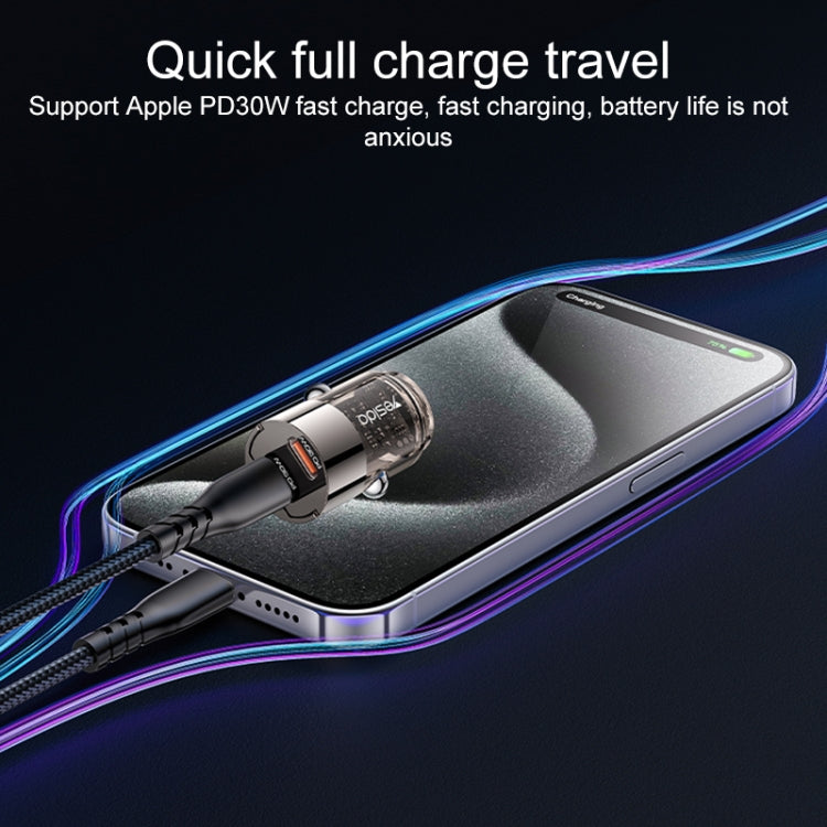 Yesido Y69 PD30W Dual USB-C / Type-C Zinc Alloy Mini Car Charger