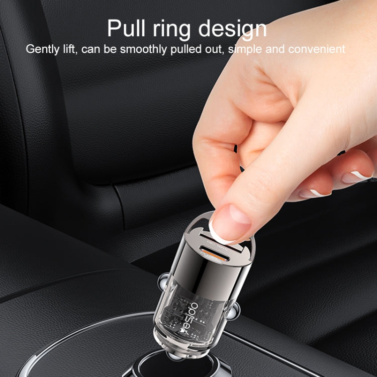 Yesido Y68 PD30W Type-C + QC18W USB Zinc Alloy Mini Car Charger