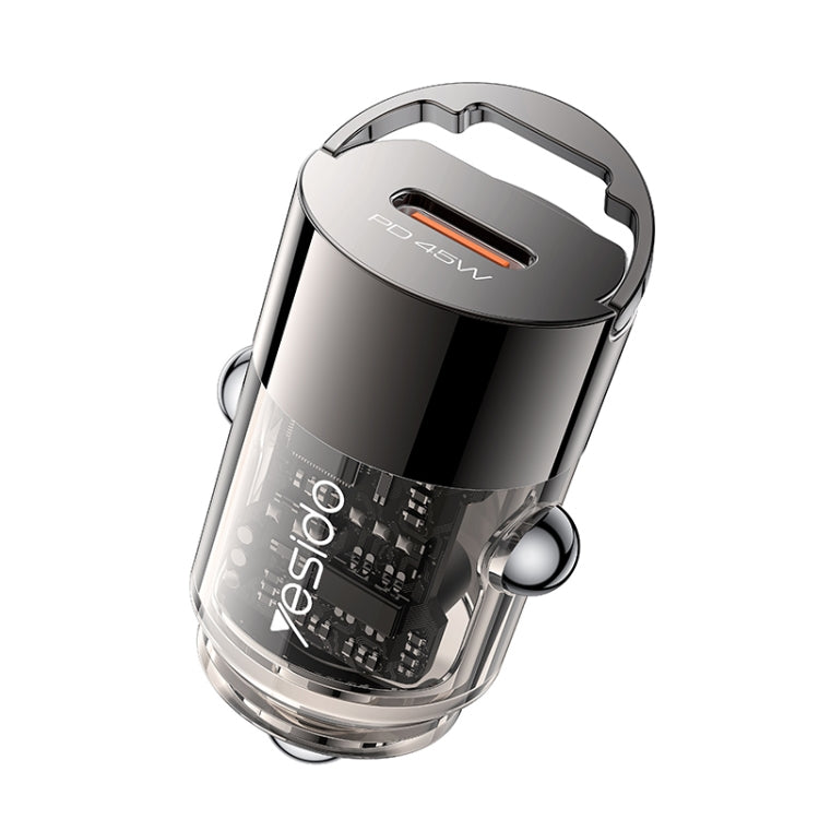 Yesido Y67 PD45W Single USB-C / Type-C Zinc Alloy Mini Car Charger