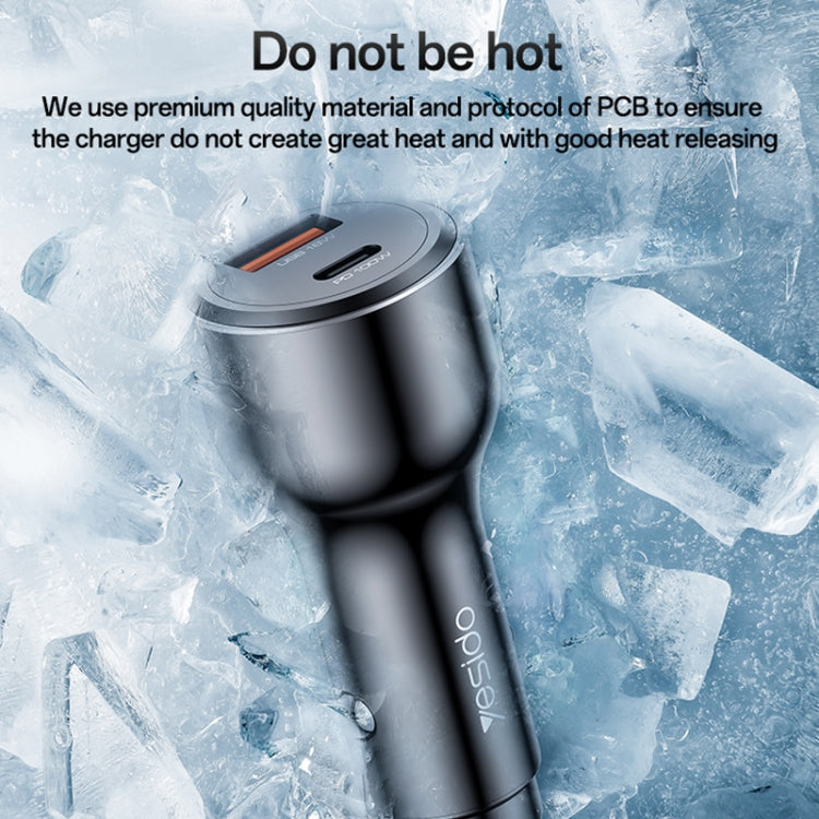 Yesido Y65 PD100W Type-C + QC18W USB Super Fast Car Charger