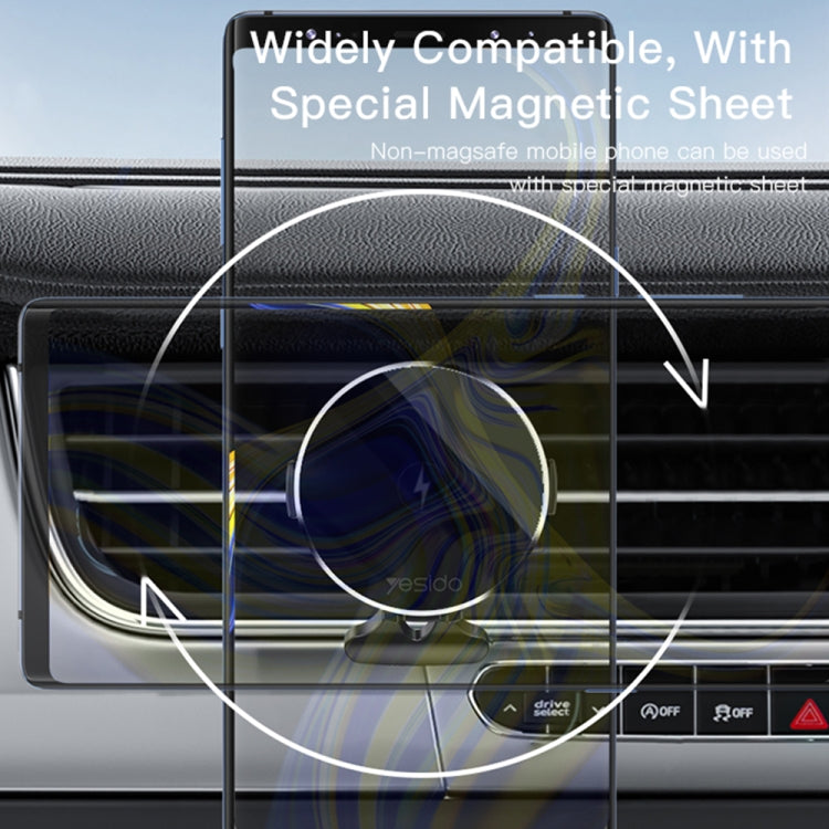 Yesido C131 Detachable 15W Magsafe Magnetic Car Air Outlet Wireless Charger