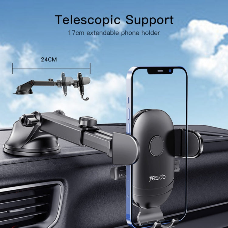 Yesido C138 Free Stretch Rod Suction Cup Car Holder